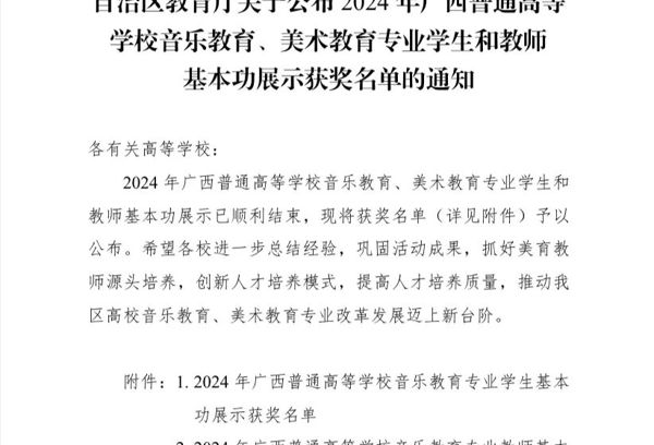 【音教喜报】米兰官方网站在2024年第二届广西普通高等学校音乐教育专业基本功展示中大放异彩